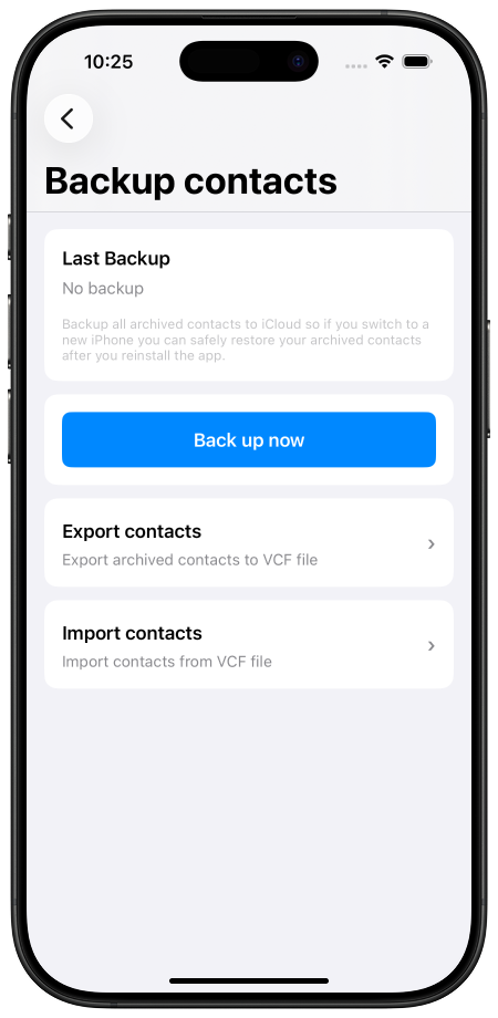 Backup and Restore Screenshot